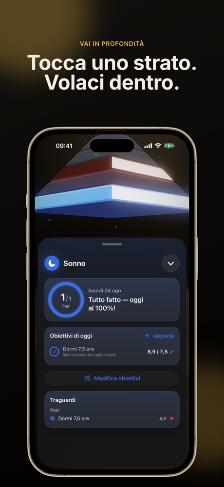 Tocca uno strato, volaci dentro