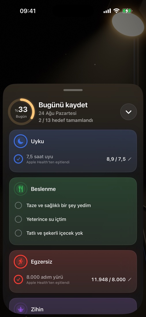 Katmanlara göre gruplanmış hedeflerle